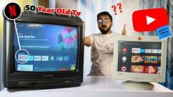 Watching *YouTube* in 50 Years Old TV 😱 !! Covert any tv or Display into Smart Android TV