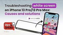 White Screen!? iPhone 13 Pro/13 Pro Max Solution (Tips and Tricks #60)