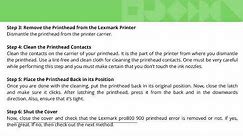 How do i Fix Lexmark Printhead Error