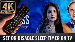 How to enable or disable sleep timer on television