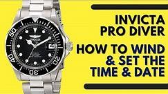 How to Wind & Set the Time and Date on an Invicta Pro Diver Automatic Watch