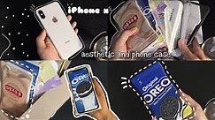✨iPhone x (silver) in 2024 📦 aesthetic 🤍 cute phone case shopee✨