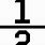1/2 Fraction Symbol