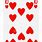 10 Hearts Card
