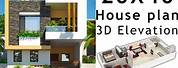 20X40 House Plan 3D