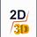 2D 3D Logo