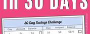 30-Day Money Saving Challenge Free Printable