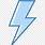 3D Blue Cartoon Lightning Bolt