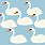 7 Swans a Swimming Clip Art