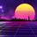 80s Retro Wave Sun Background