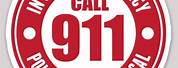911 Emergency Phone Stickers