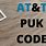 AT&T PUK Code
