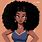 Afro Girl Cartoon