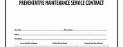 Air Conditioning Maintenance Agreement