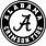 Alabama Football Logo Black and White