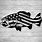 American Flag Fish SVG