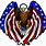 American Flag and Eagle Decal