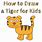 Animal Drawings Easy Tiger