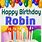 Animated Happy Birthday Robin