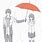 Anime Boy and Girl in Rain