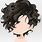 Anime Chibi Boy Curly Hair