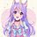 Anime Girl Purple Unicorn
