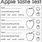 Apple Tasting Worksheet
