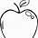 Apple for Coloring for Toddlers