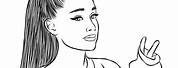 Ariana Grande Fortnite Coloring Page