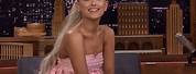 Ariana Grande Jimmy Fallon Pink Dress