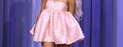 Ariana Grande in a Baby Pink Dress