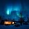 Aurora Borealis Blue Cabin