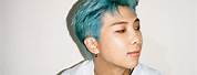 BTS RM with Blue Hair