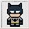 Batman Pixel Art Grid