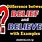 Belief vs Believe