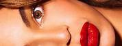 Beyoncé Face Red Lipstick