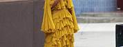 Beyonce Yellow Ruffle Dress