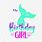Birthday Girl Mermaid SVG