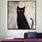 Black Cat Wall Art