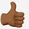 Black Hand Thumbs Up Emoji