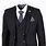Black Pinstripe Suits for Men