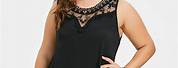 Black Sleeveless Tunic Tops for Women