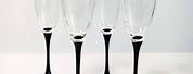 Black Stemmed Champagne Glasses