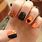 Black and Orange Halloween Nail Art