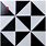 Black and White Geometric Pattern Tile