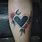 Black and White Heart Tattoo