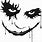 Black and White Joker Stencil