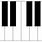 Blank Piano Keyboard