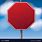 Blank Red Stop Sign