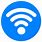 Blue Color Wifi Symbol